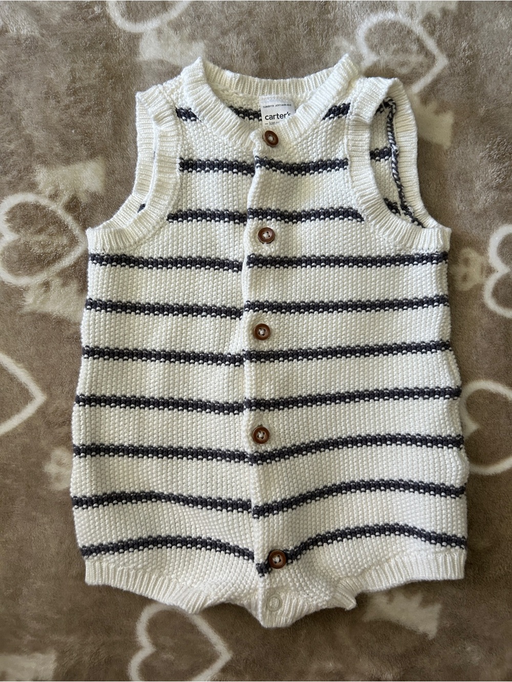 Kids sleeveless knit romper